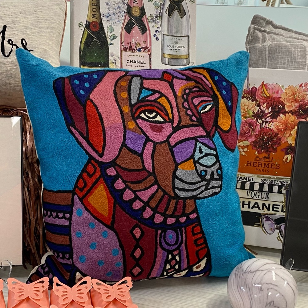 Handwoven Silk Dog Pillow